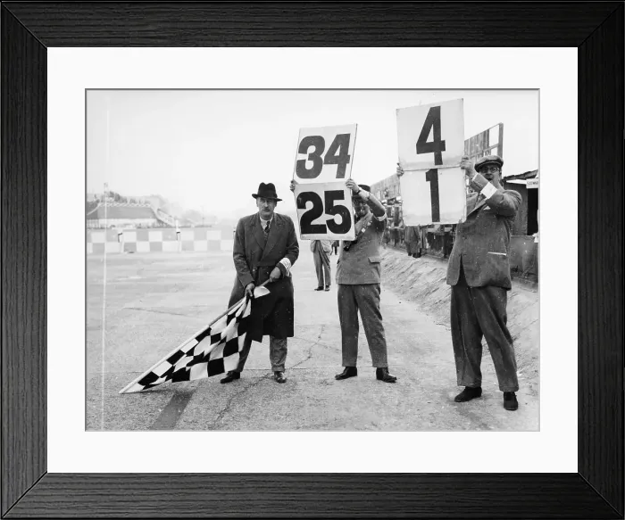 Framed Print : Brooklands Officials, including Major Bale, Brooklands, Surrey Framed Print : Brooklands Officials, including Major Bale, Brooklands, Surrey