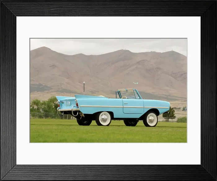 Framed Print : Amphicar 1966. Artist: Simon Clay Framed Print : Amphicar 1966. Artist: Simon Clay