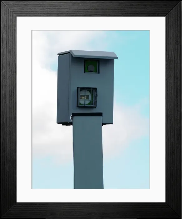 Framed Print : Traffic Light Jumping Detection Camera Framed Print : Traffic Light Jumping Detection Camera