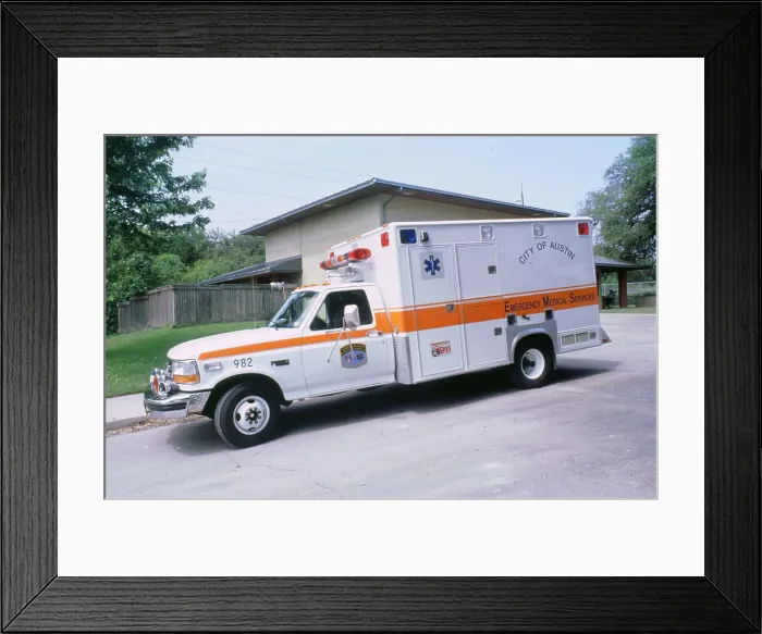 Framed Print : Ford Ambulance, Austin Texas 1994 Framed Print : Ford Ambulance, Austin Texas 1994