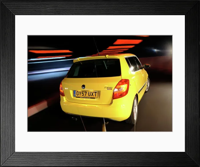 Framed Print : SKODA Fabia 2007. Artist: Simon Clay Framed Print : SKODA Fabia 2007. Artist: Simon Clay
