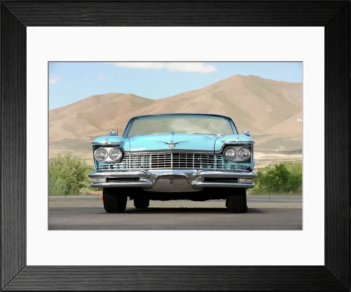 Framed Print : Chrysler Imperial 1957 ex Howard Hughes. Artist: Simon Clay Framed Print : Chrysler Imperial 1957 ex Howard Hughes. Artist: Simon Clay