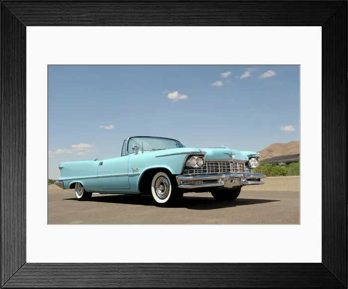 Framed Print : Chrysler Imperial 1957 ex Howard Hughes. Artist: Simon Clay Framed Print : Chrysler Imperial 1957 ex Howard Hughes. Artist: Simon Clay
