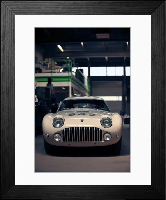 Framed Print : Siata Mille Miglia by Touring 1952. Artist: Simon Clay Framed Print : Siata Mille Miglia by Touring 1952. Artist: Simon Clay