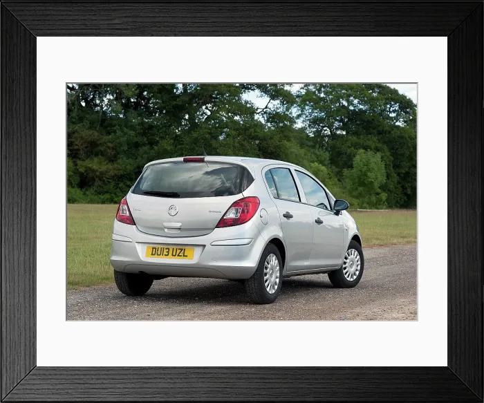 Framed Print : 2013 Vauxhall Corsa 1.2 Eco Flex Framed Print : 2013 Vauxhall Corsa 1.2 Eco Flex