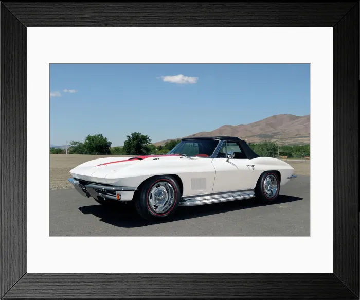 Framed Print : Chevrolet Corvette cv 427 1967. Artist: Simon Clay Framed Print : Chevrolet Corvette cv 427 1967. Artist: Simon Clay