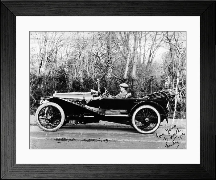 Framed Print : A man at the wheel of a Hispano-Suiza Alfonso XIII, 1914 Framed Print : A man at the wheel of a Hispano-Suiza Alfonso XIII, 1914