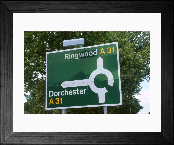 Framed Print : Road sign. A road Framed Print : Road sign. A road