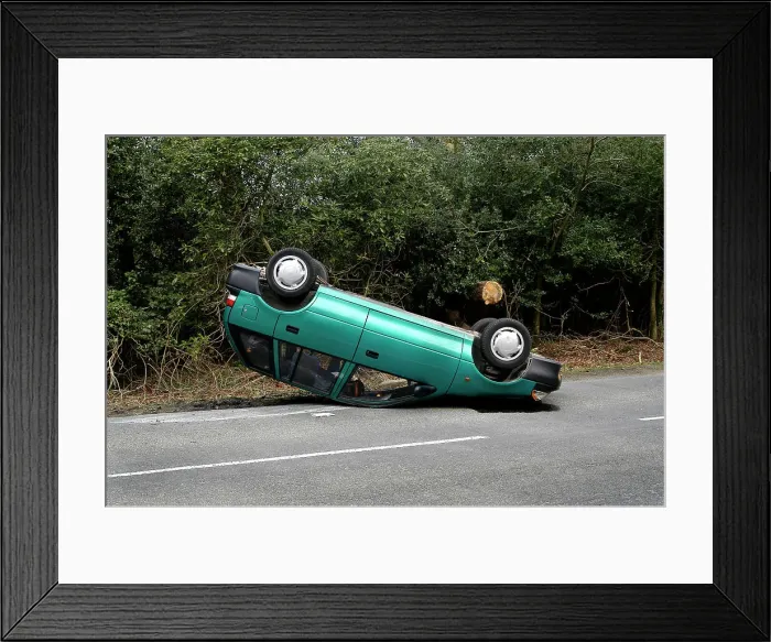 Framed Print : 1998 Suzuki Swift Accident in 2004 Framed Print : 1998 Suzuki Swift Accident in 2004