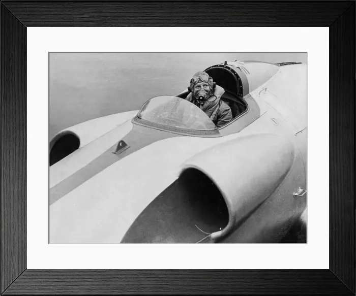 Framed Print : The last picture of John Cobb seen at the helm of Crusader, Scotland, September 1952 Framed Print : The last picture of John Cobb seen at the helm of Crusader, Scotland, September 1952