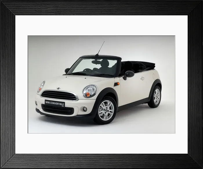 Framed Print : 2011 Mini One Convertible