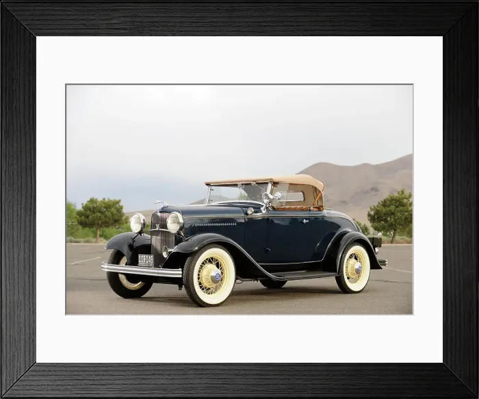 Framed Print : Ford 18 Deluxe Roadster 1932. Artist: Simon Clay Framed Print : Ford 18 Deluxe Roadster 1932. Artist: Simon Clay