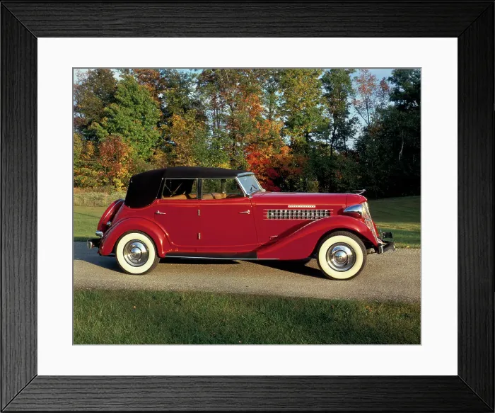 Framed Print : A 1936 Auburn 852 car on a gravel driveway in the autumn sunlight Framed Print : A 1936 Auburn 852 car on a gravel driveway in the autumn sunlight