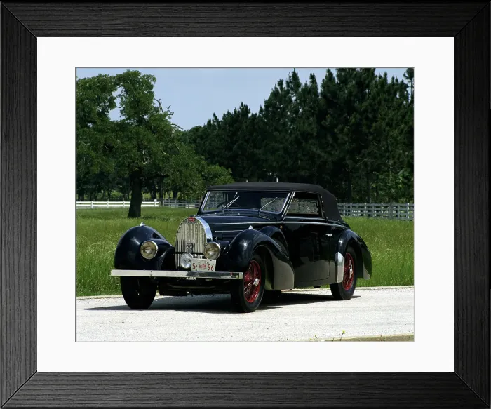 Framed Print : 1938 Bugatti 57 Cabriolet Framed Print : 1938 Bugatti 57 Cabriolet