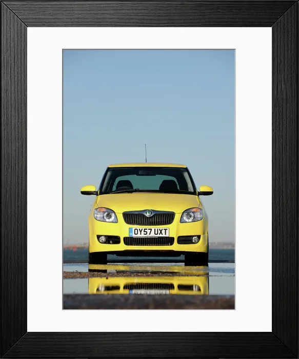 Framed Print : SKODA Fabia 2007. Artist: Simon Clay Framed Print : SKODA Fabia 2007. Artist: Simon Clay