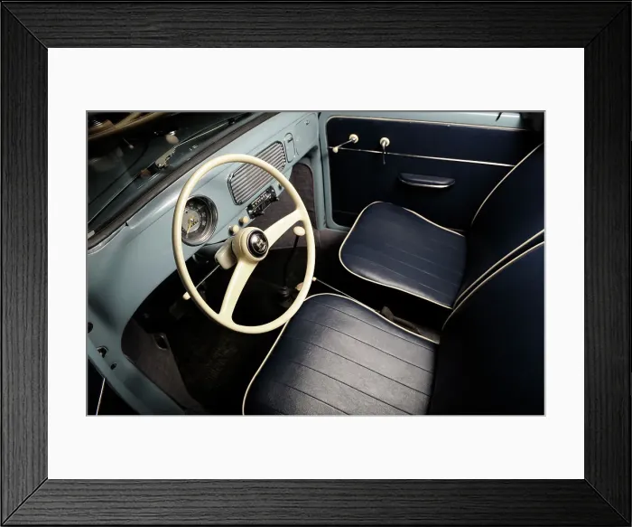 Framed Print : VW Beetle 1957. Artist: Simon Clay Framed Print : VW Beetle 1957. Artist: Simon Clay