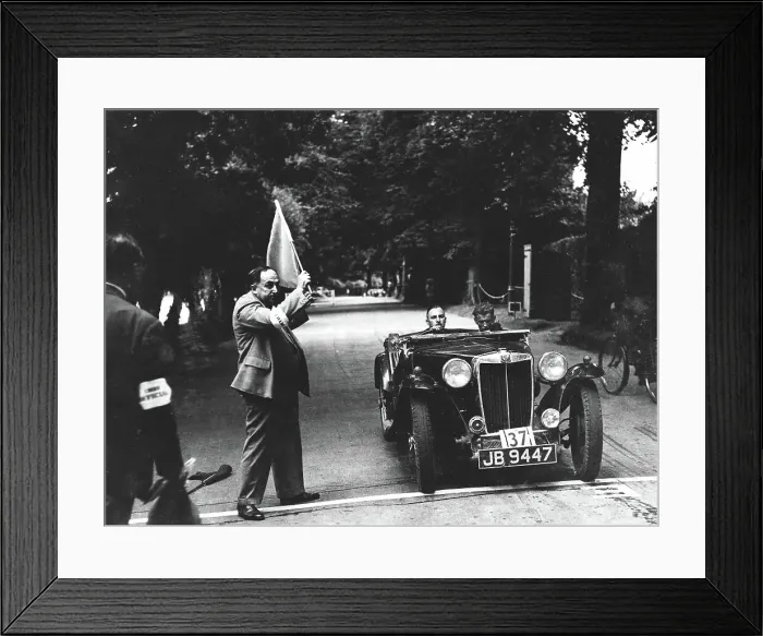 Framed Print : MG TA competing on 1937 MCC Torquay rally Framed Print : MG TA competing on 1937 MCC Torquay rally