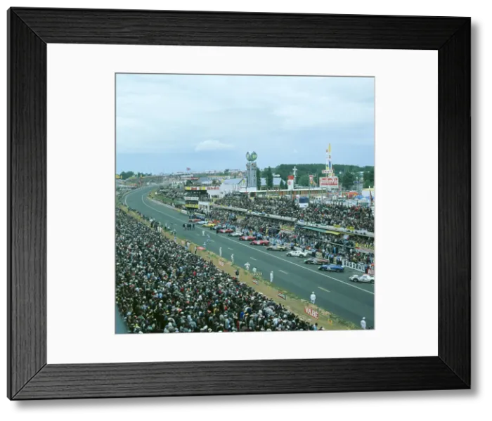 Framed Print : 1966 Le Mans start Framed Print : 1966 Le Mans start