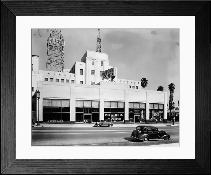 Framed Print : Auburn and Cord car showroom, USA, 1936 Framed Print : Auburn and Cord car showroom, USA, 1936