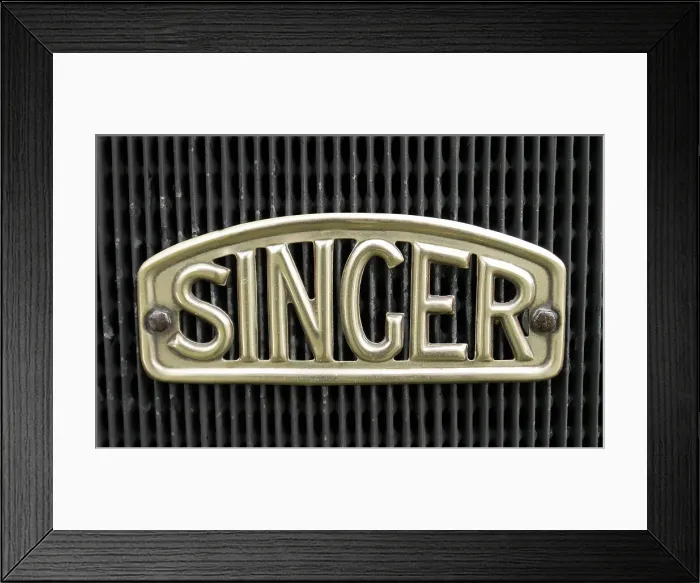 Framed Print : Singer badge Framed Print : Singer badge
