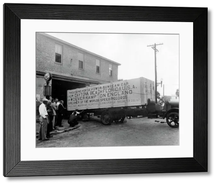 Framed Print : Sunbeam 1000hp World Land speed record attempt at Daytona 1927 Framed Print : Sunbeam 1000hp World Land speed record attempt at Daytona 1927