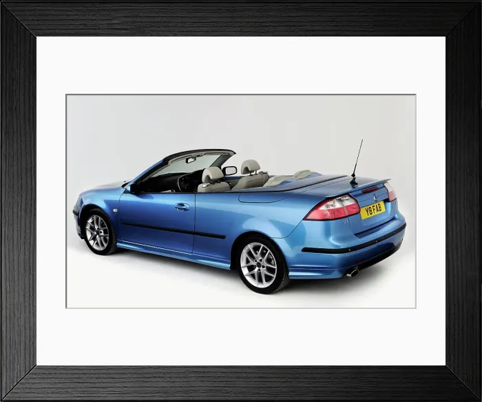 Framed Print : 2007 Saab 9-3 Cabriolet