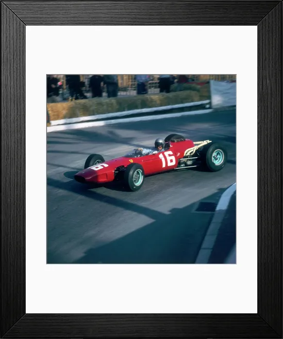 Framed Print : Lorenzo Bandini driving a Ferrari 246, in the Monaco Grand Prix, Monte Carlo, 1966 Framed Print : Lorenzo Bandini driving a Ferrari 246, in the Monaco Grand Prix, Monte Carlo, 1966