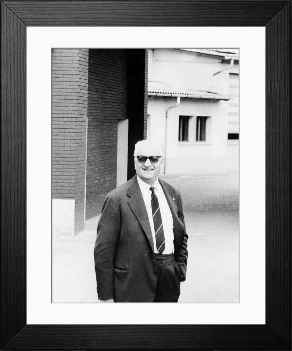 Framed Print : Enzo Ferrari, (1960s?) Framed Print : Enzo Ferrari, (1960s?)