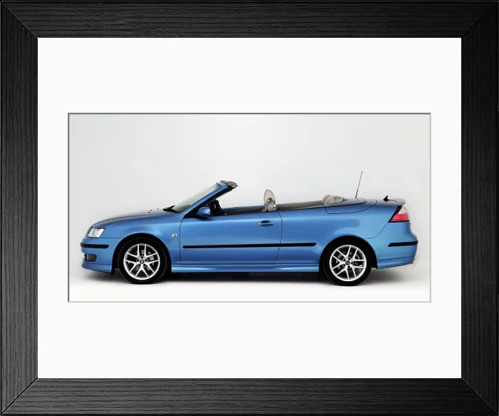 Framed Print : 2007 Saab 9-3 Cabriolet