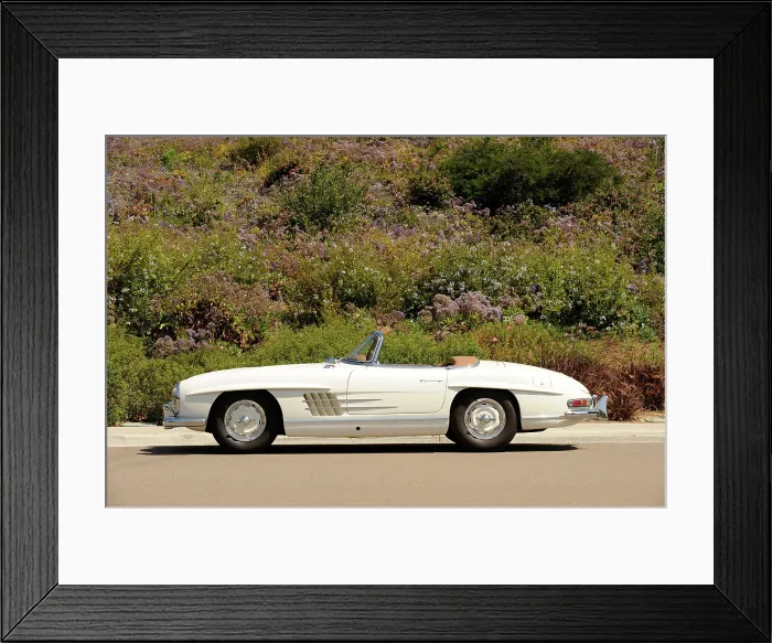 Framed Print : Mercedes Benz 300 SL roadster 1958. Artist: Simon Clay Framed Print : Mercedes Benz 300 SL roadster 1958. Artist: Simon Clay