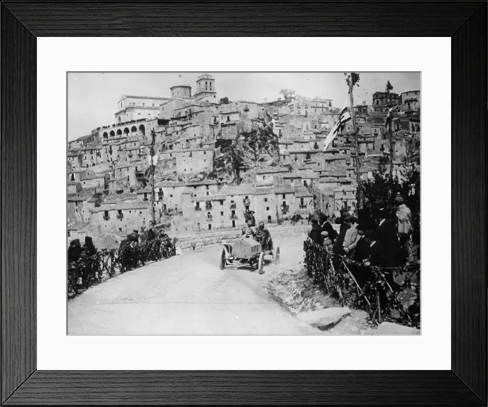 Framed Print : Maurice Fabry in an Itala, in the Targa Florio race, Sicily, 1907 Framed Print : Maurice Fabry in an Itala, in the Targa Florio race, Sicily, 1907