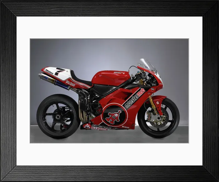 Framed Print : 2000 & 2001 Ducati racing bike Framed Print : 2000 & 2001 Ducati racing bike