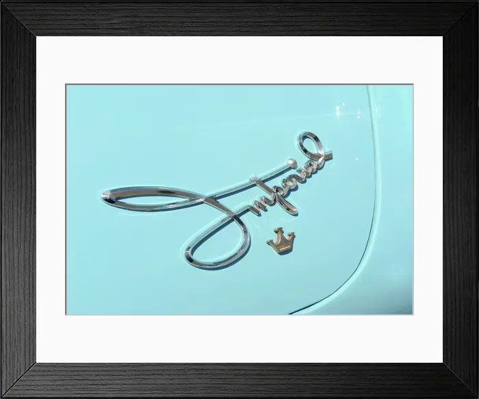 Framed Print : Chrysler Imperial 1957 ex Howard Hughes. Artist: Simon Clay Framed Print : Chrysler Imperial 1957 ex Howard Hughes. Artist: Simon Clay