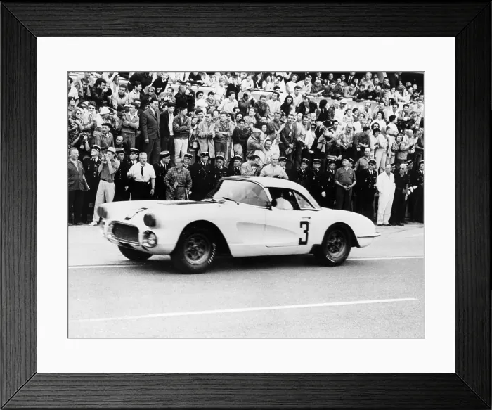 Framed Print : Chevrolet Corvette, Le Mans, France, 1960 Framed Print : Chevrolet Corvette, Le Mans, France, 1960