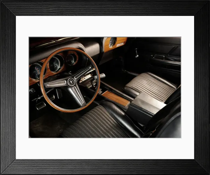 Framed Print : Ford Mustang Boss 429 1970. Artist: Simon Clay Framed Print : Ford Mustang Boss 429 1970. Artist: Simon Clay