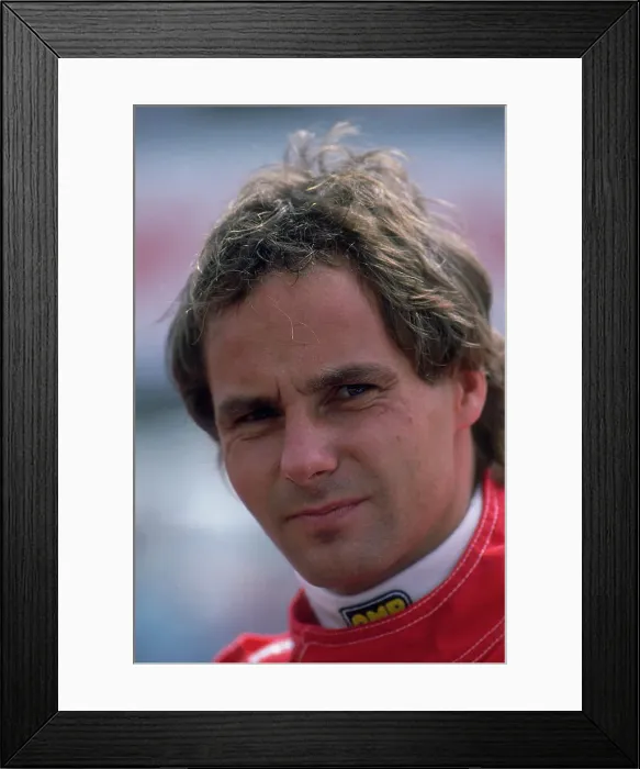Framed Print : Gerhard Berger, British Grand Prix, Silverstone, Northamptonshire, 1989 Framed Print : Gerhard Berger, British Grand Prix, Silverstone, Northamptonshire, 1989