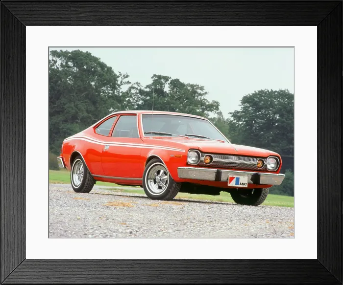 Framed Print : 1974 AMC Hornet. Man with the Golden Gun stunt car Framed Print : 1974 AMC Hornet. Man with the Golden Gun stunt car