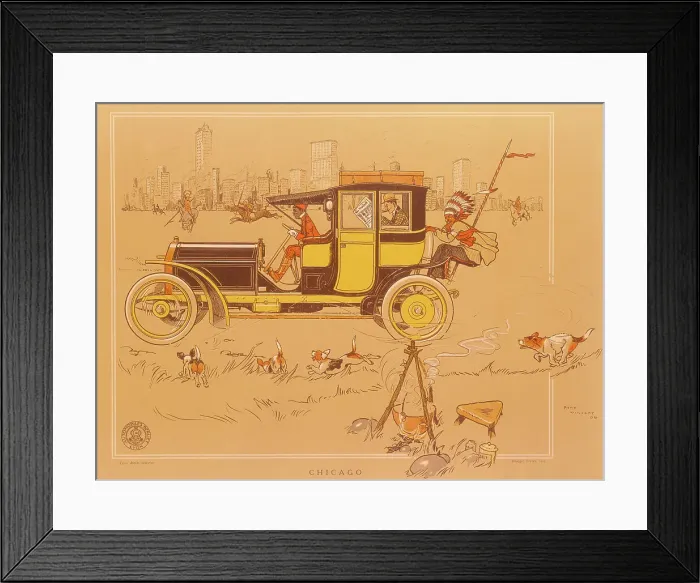 Framed Print : A Berliet car in Chicago, America Framed Print : A Berliet car in Chicago, America