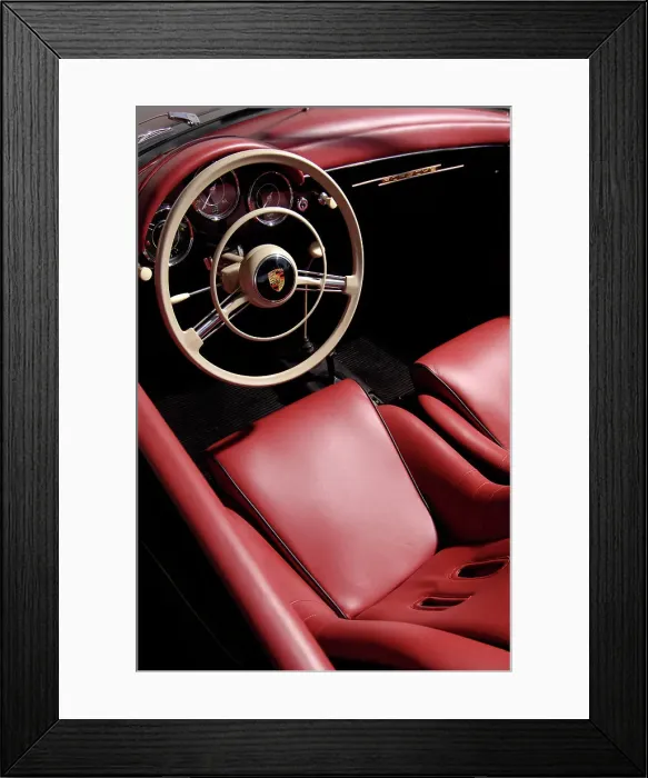 Framed Print : 1956 Porsche Spyder - James Dean replica. Artist: Simon Clay Framed Print : 1956 Porsche Spyder - James Dean replica. Artist: Simon Clay