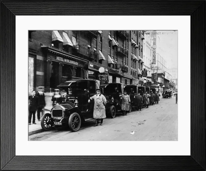 Framed Print : 1910 Darracq taxis, New York, c1910 Framed Print : 1910 Darracq taxis, New York, c1910