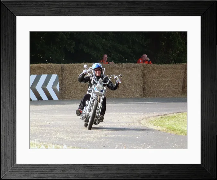 Framed Print : Peter Fonda on Captain America Chopper, Goodwood Festival of Speed 2013 Framed Print : Peter Fonda on Captain America Chopper, Goodwood Festival of Speed 2013