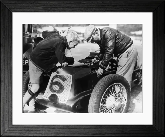 Framed Print : Billy Cotton Senior and Junior with a Riley Framed Print : Billy Cotton Senior and Junior with a Riley
