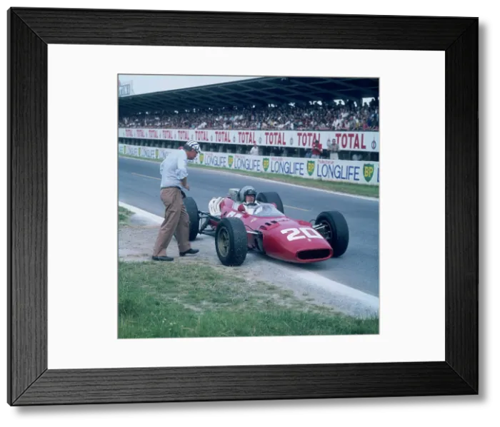 Framed Print : Lorenzo Bandini in a Ferrari 312, French Grand Prix, Reims, France, 1966 Framed Print : Lorenzo Bandini in a Ferrari 312, French Grand Prix, Reims, France, 1966