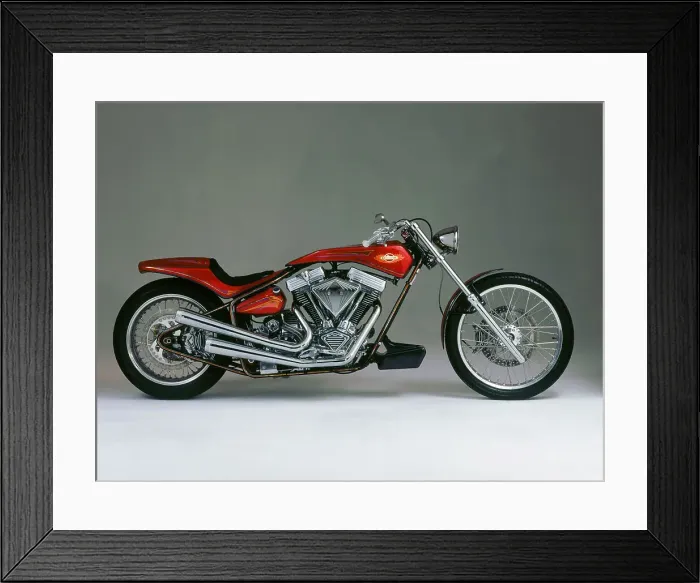Framed Print : 1996 Harley Davidson by Battistinis custom conversions Framed Print : 1996 Harley Davidson by Battistinis custom conversions