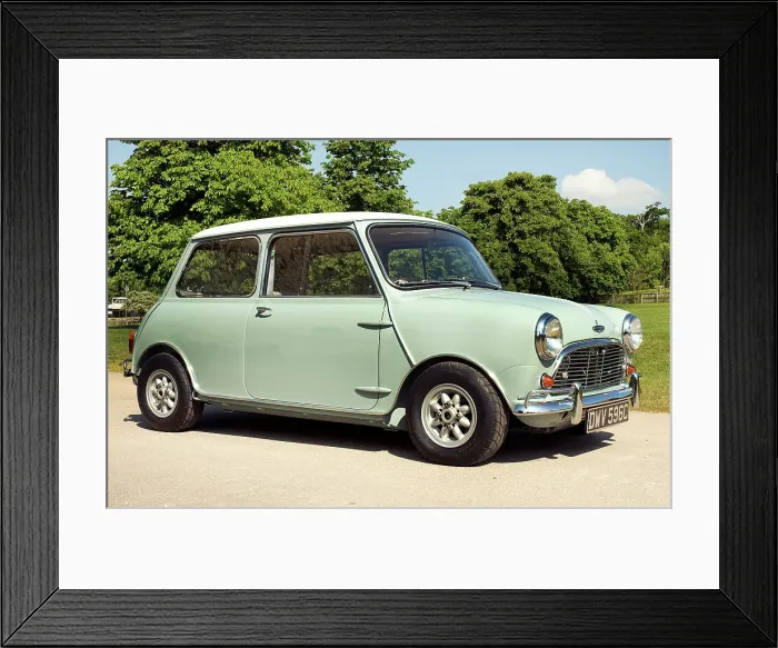 Framed Print : 1965 Austin Mini Coopers