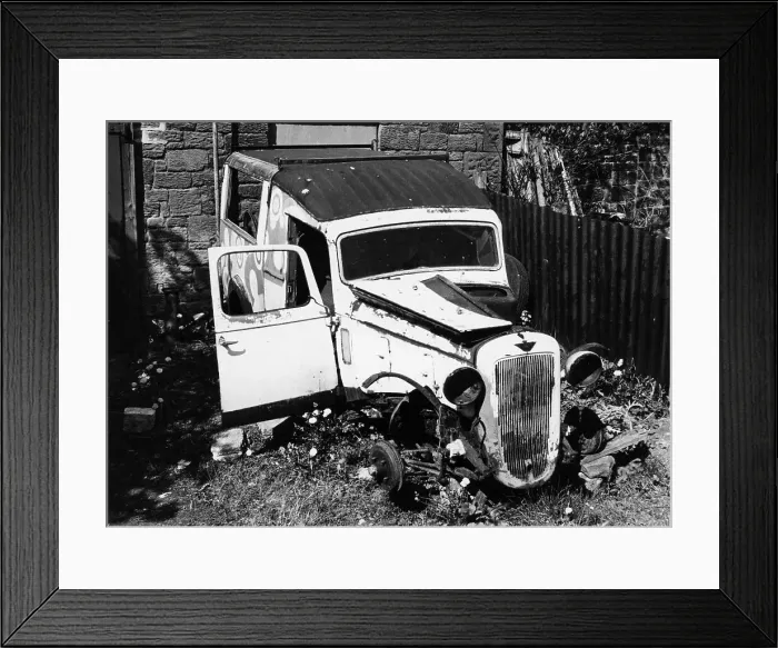 Framed Print : Wreck of a 1939 Austin 10 Framed Print : Wreck of a 1939 Austin 10