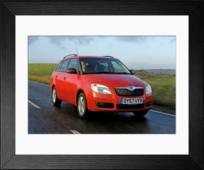 Framed Print : Skoda Fbia Estate HTP 1-2 2007. Artist: Simon Clay Framed Print : Skoda Fbia Estate HTP 1-2 2007. Artist: Simon Clay