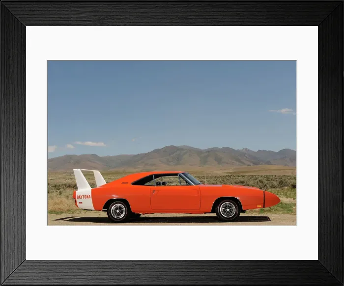 Framed Print : Dodge Charger Daytona 440 1969. Artist: Simon Clay Framed Print : Dodge Charger Daytona 440 1969. Artist: Simon Clay
