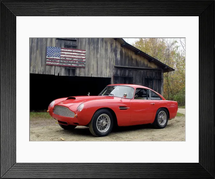 Framed Print : Aston Martin DB4 GT by Touring 1960. Artist: Simon Clay Framed Print : Aston Martin DB4 GT by Touring 1960. Artist: Simon Clay