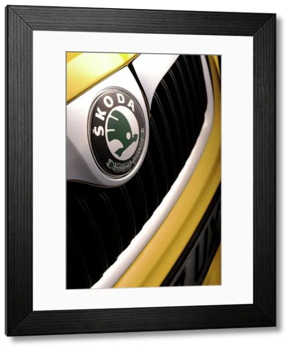 Framed Print : SKODA Fabia 2007. Artist: Simon Clay Framed Print : SKODA Fabia 2007. Artist: Simon Clay